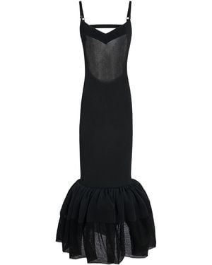 Givenchy Open-Back Knitted Maxi Dress - Black