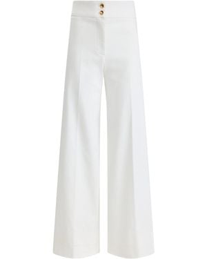 Altuzarra Rudy Stretch-Cotton Flare Trousers - White