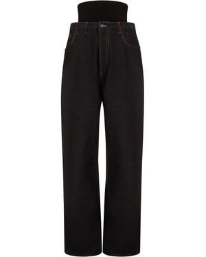 Alaïa Low-Rise Straight-Leg Jeans - Black