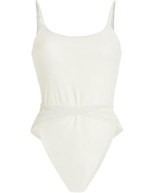 Mare Perpetua Essential Tie-detailed Open Back One-piece Swimsuit - White