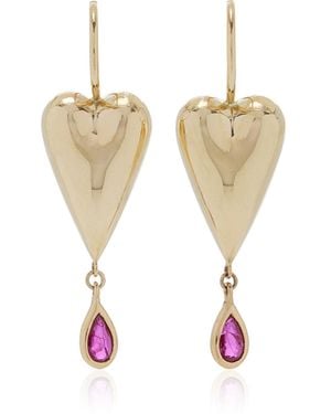Rachel Quinn 14K Ruby Earrings - White