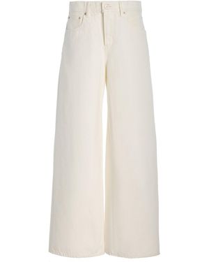 Moussy Tribeca Rigid Super-Wide Jeans - White
