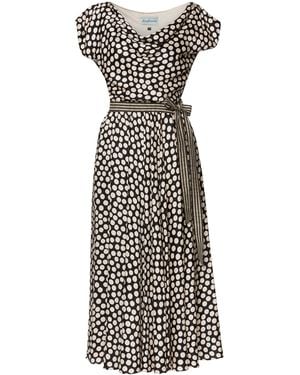 Lena Hoschek Vibrance Polka-Dot Midi Dress - Multicolor