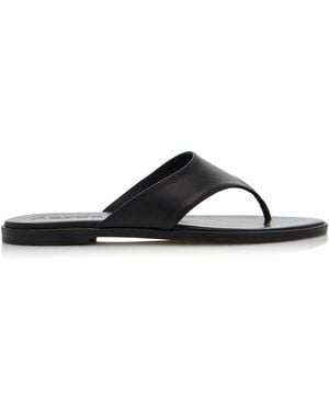 Aeyde Amaya Leather Sandals - Black