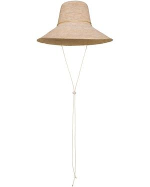 Johanna Ortiz Symbols Of Pride Toquilla Straw Sun Hat - White