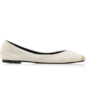 Jacquemus The Ovalo Canvas Ballet Flats - White