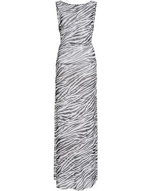Bondeye Karma Zebra-Print Maxi Dress - White