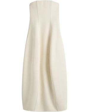 TOTEME Strapless Balloon Crepe Mini Dress - White