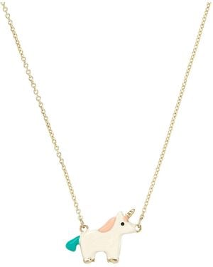 Aliita Unicornio 9K Enamel Necklace - Metallic