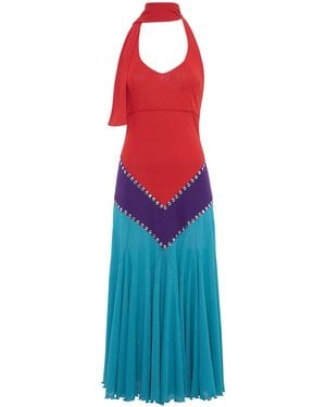 Siedres Raye Color-Block Midi Dress - Blue