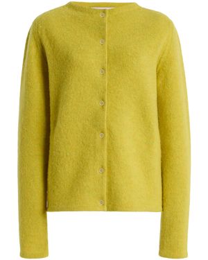 Miu Miu Brushed Wool Cardigan - Yellow