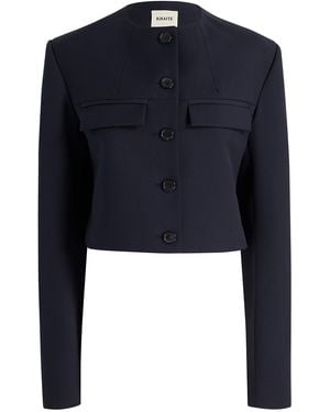 KHAITE Roto Wool Jacket - Blue