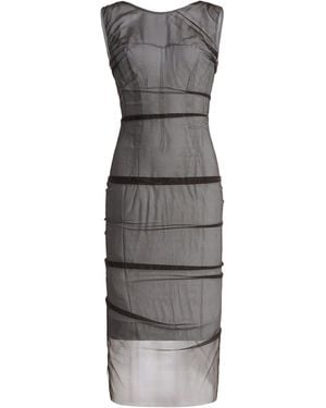 Maison Margiela Sheer Midi Dress - Grey