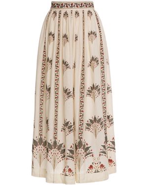 Agua Bendita Tangelo Patterned Maxi Skirt - Natural