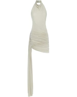 Maygel Coronel Villa Jersey Mini Halter Dress - White