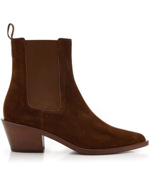 Gianvito Rossi Wylie Suede Ankle Boots - Brown