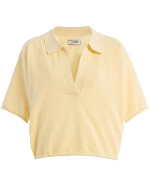 La Porte Josie Cotton-Cashmere Polo - Natural