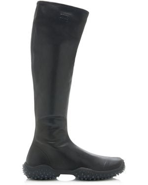 Miu Miu Leather Knee Boots - Black
