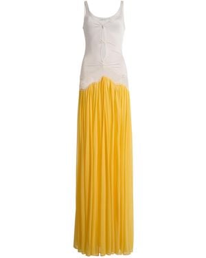 Christopher Esber Open Twist Lace-Trimmed Jersey Maxi Dress - Metallic