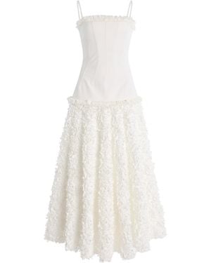 Alexis Maitland Appliquãd Cotton Maxi Dress - White