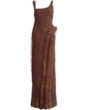 Georgia Hardinge Renaissance Textured Organza Maxi Dress - Brown
