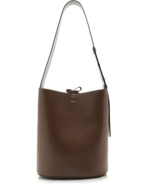 LIE STUDIO The Norma Leather Tote Bag - Brown