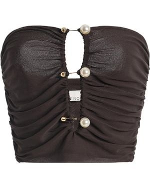 Moré Noir Goya Strapless Jersey Top - Black