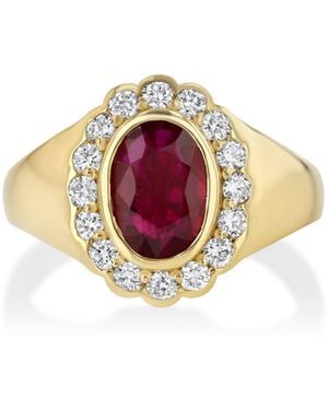 Real Fine Studio 14K Heirloom Signet - Pink