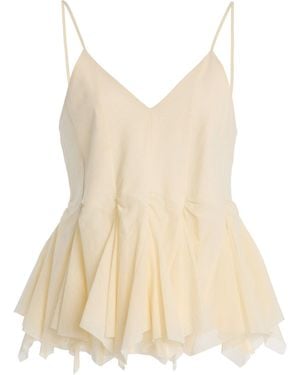 Ashlyn Leona Frilled Peplum Cami - Natural