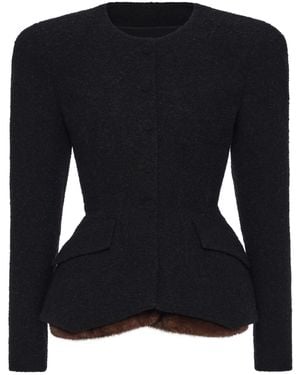 Magda Butrym Tailored Wool-Blend Jacket - Black