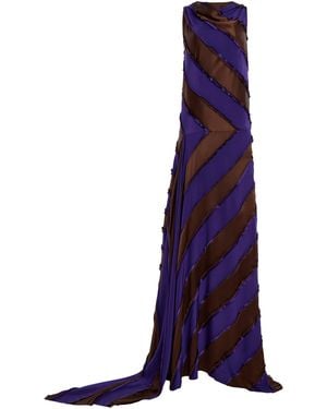 Zankov Chantal Silk Maxi Dress - Blue