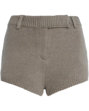 AYA MUSE Ivy Knit Cotton Shorts - Grey