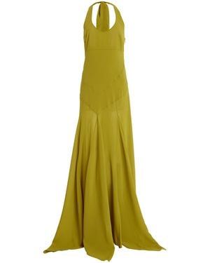 Siedres Exclusive Raye Scarf-Detailed Midi Halter Dress - Green