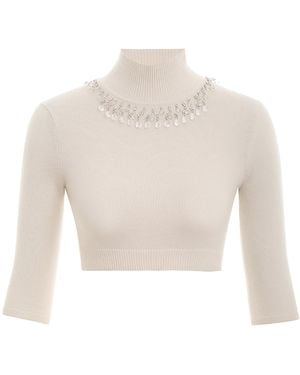 Zimmermann Matchmaker Wool Cropped Top - Natural