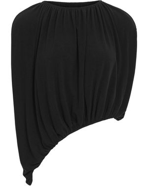 Source Unknown Rennie Gathered Jersey Top - Black