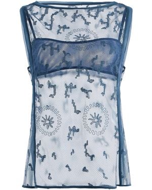SIR. Leif Lace Top - Blue