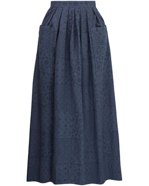 Lena Hoschek Masha Cotton Midi Skirt - Blue
