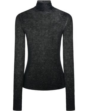 The Row Arp Cashmere Turtleneck Sweater - Black