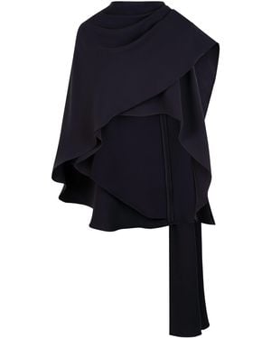 Heirlome Collette Silk Crop Top - Black
