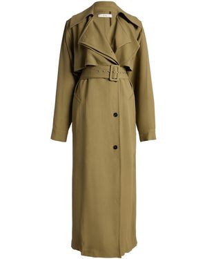 Co. Double-Layer Belted Trench At - Green