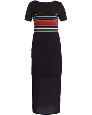 Cala De La Cruz Exclusive Alessia Striped Jersey Maxi Dress - Black
