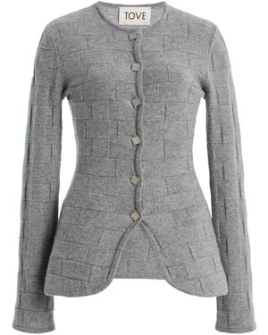 TOVE Uma Knit Cashmere Jacket - Grey