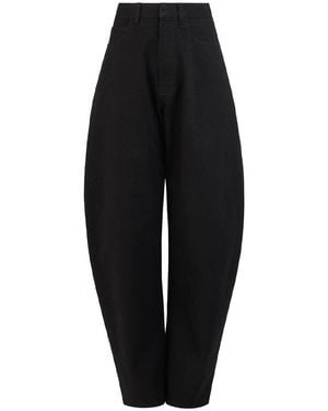 Alaïa Round Denim Trousers - Black