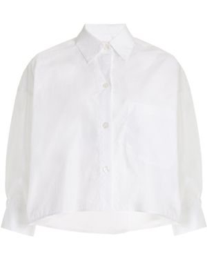 Twp Soon To Be Ex Cropped Cotton Shirt - White