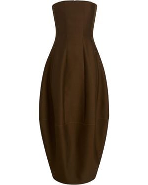 KHAITE Stela Silk Blend Maxi Dress - Brown