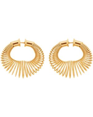 Alaïa Spiral Small Hoop Earrings - Metallic