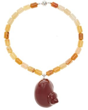 Julietta Exclusive Paloma Jade Enamelnecklace - White