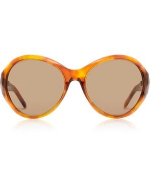 Magda Butrym Tortoise Big Round Sunglasses - Brown