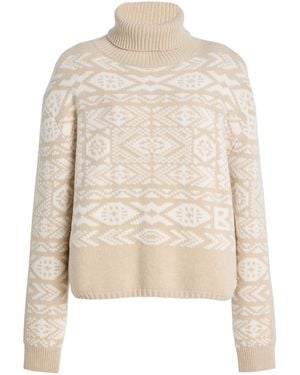 Bogner Nadin Wool Turtleneck Top - Natural
