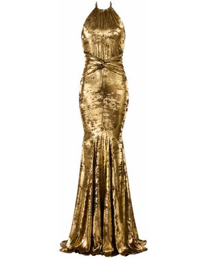 The New Arrivals Ilkyaz Ozel Nemrut Lame Maxi Dress - Metallic